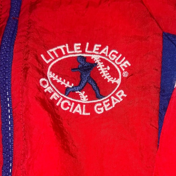 RARE Vintage Little League Official Gear Red Blue Windsuit Tracksuit 18 months - Picture 10 of 10